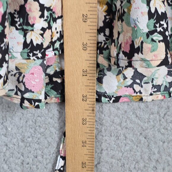 AX Paris Romper/Playsuit Women 4 Black Floral Print Button Up Boho Fairy Grunge - Picture 7 of 12